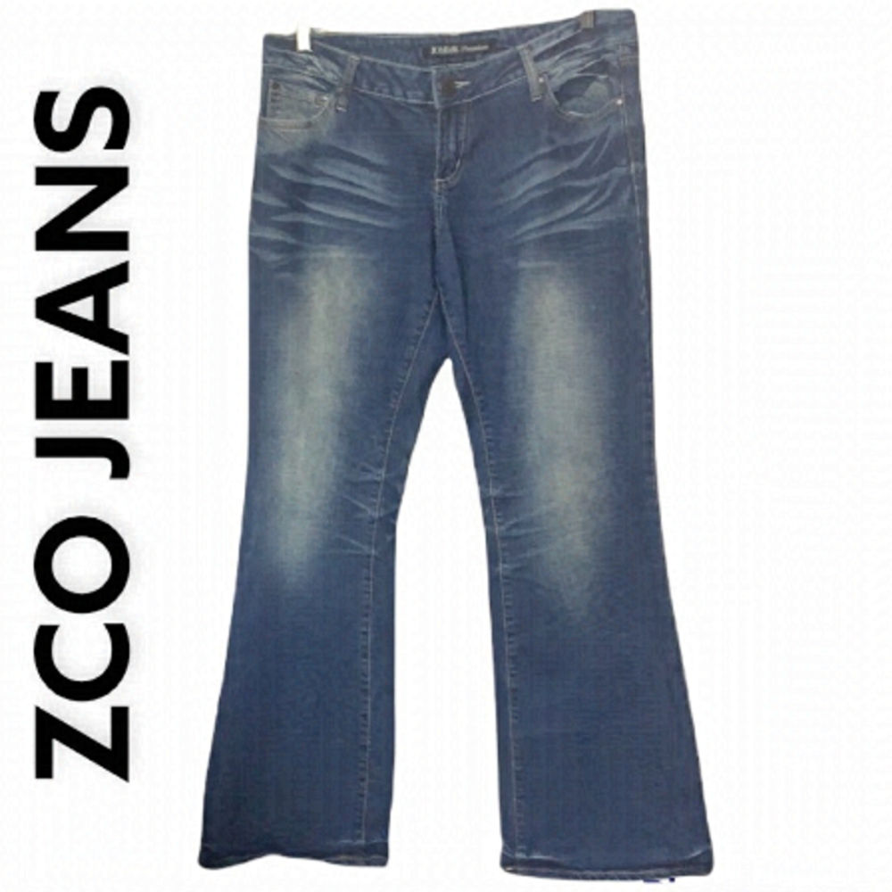 ZCO Jeans Premium Medium Wash Wild/Flare Blue Jeans Size 13